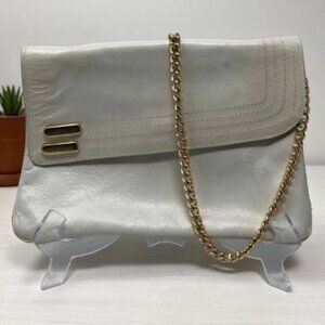 Vintage St Thomas Italian Leather Whit Convertible Y2K Shoulder Clutch Bag Purse